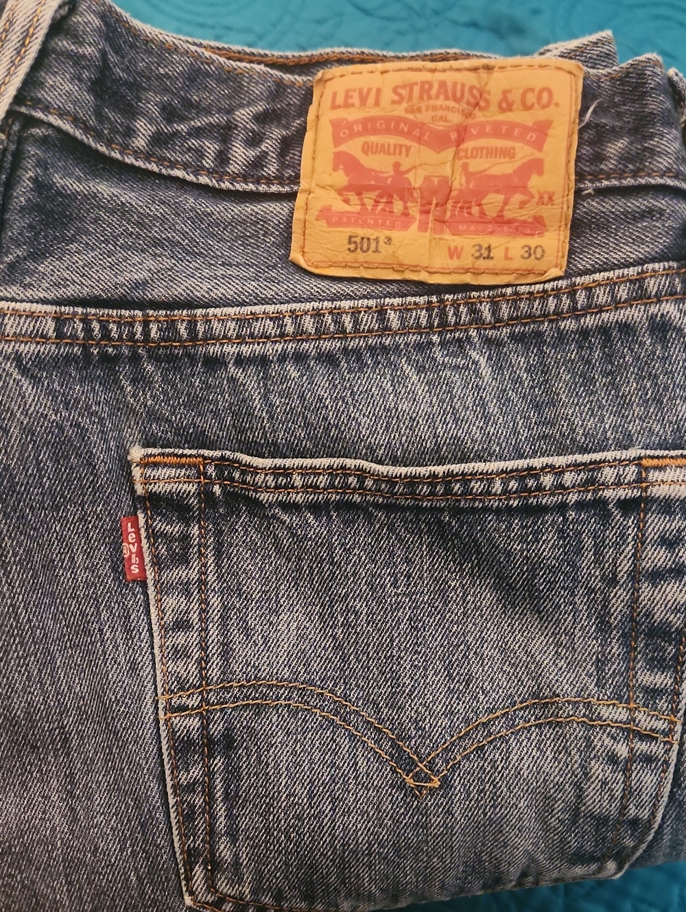 Levi's 501 Straight Leg Men's Jeans - Indigo Blue